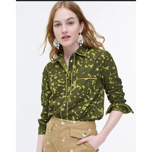 J. Crew Button Up Shirt In Camo Flowers